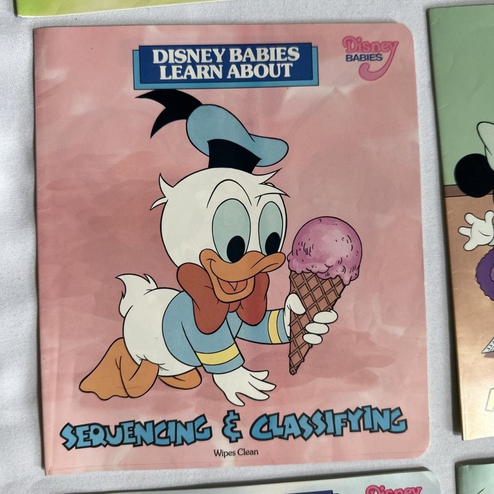 Vintage Disney Babies Learn About Soft Cover Wipe Clean Book Lot of 15 1987-1990 - Picture 13 of 16